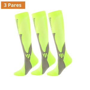 Promoção | Pague 2 Leve 3 | Kit com 3 Pares de Meias de Compressão ProRunners® com Poliamida e Elastano