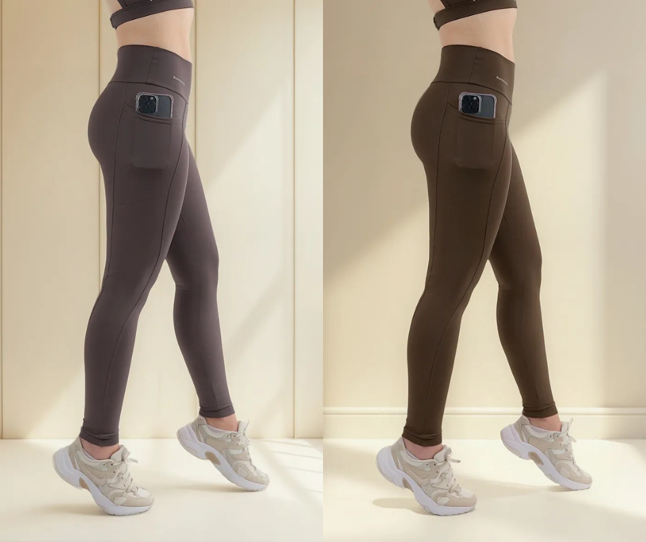 PROMOÇÃO!  PAGUE 1 LEVE 2!  Kit com 2 Calças Leggings com Bolso, Cintura Alta e Empina Bumbum!