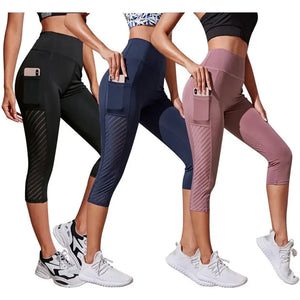 PROMOÇÃO! KIT 3 Calças Legging com Bolso para Smartphone, Cintura Alta, Empina Bumbum
