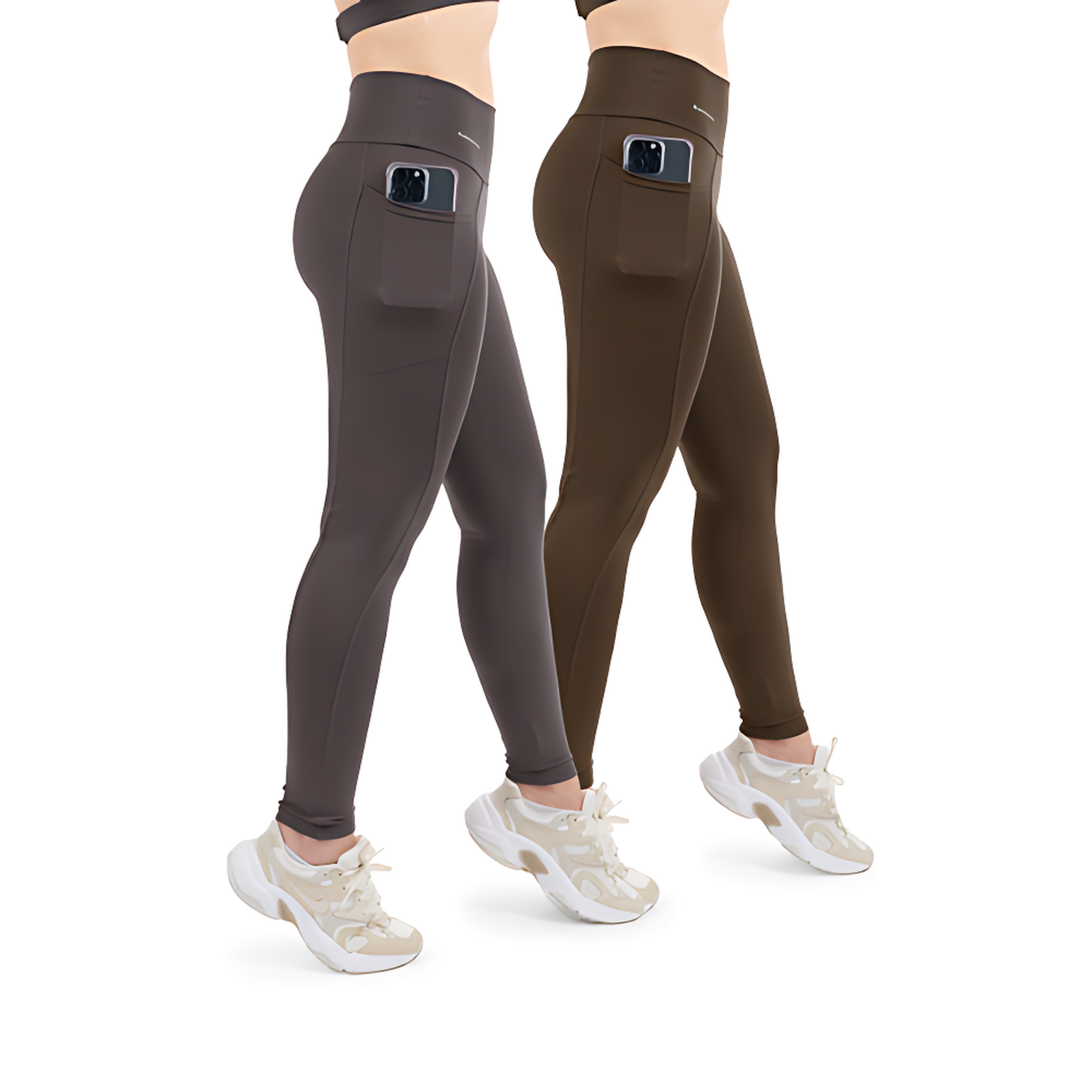 PROMOÇÃO!  PAGUE 1 LEVE 2!  Kit com 2 Calças Leggings com Bolso, Cintura Alta e Empina Bumbum!