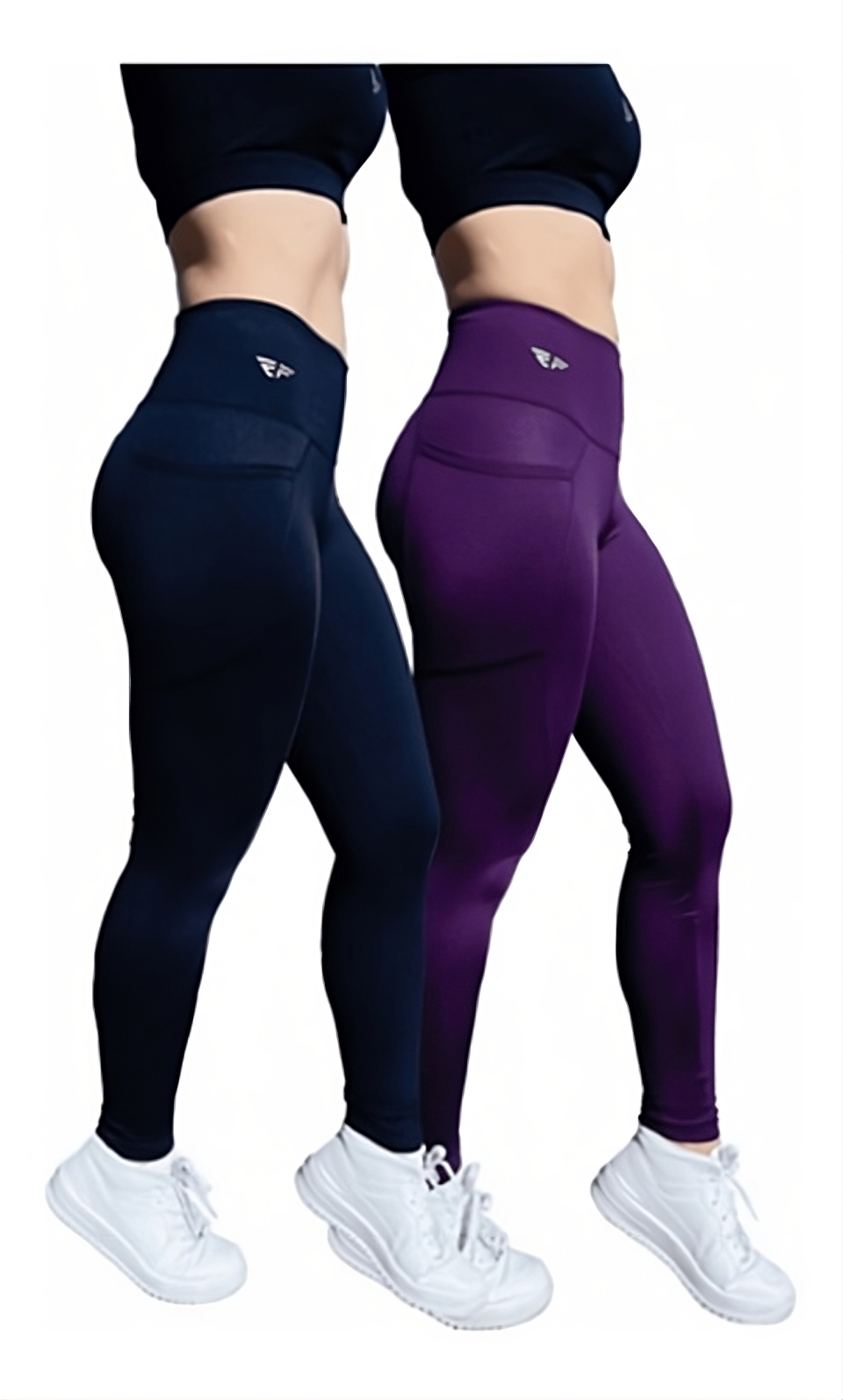 PROMOÇÃO!  PAGUE 1 LEVE 2!  Kit com 2 Calças Leggings com Bolso, Cintura Alta e Empina Bumbum!