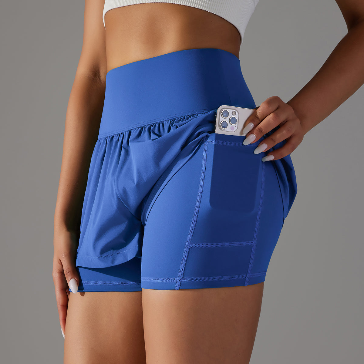 PROMOÇÃO! PAGUE 1 LEVE 2 ! Shorts de Corrida 2 em 1  com bolso para SmartPhone!